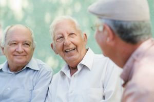 senior men discussing Residential Senior Living Options in garland tx