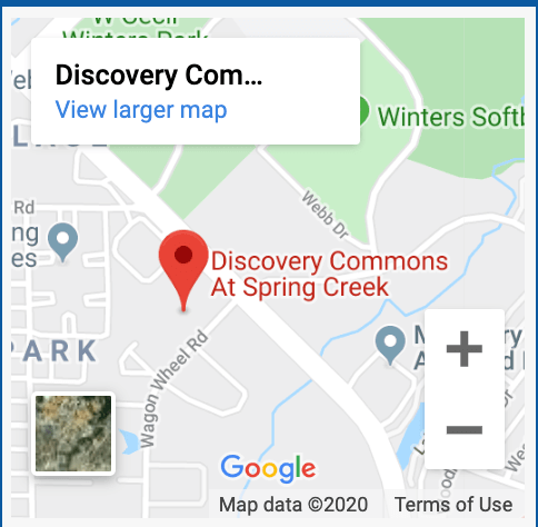 discovery commons at spring creek google map result