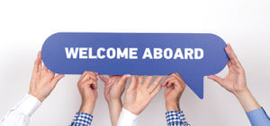 welcome aboard sign for discovery commons at spring creek careers in garland tx