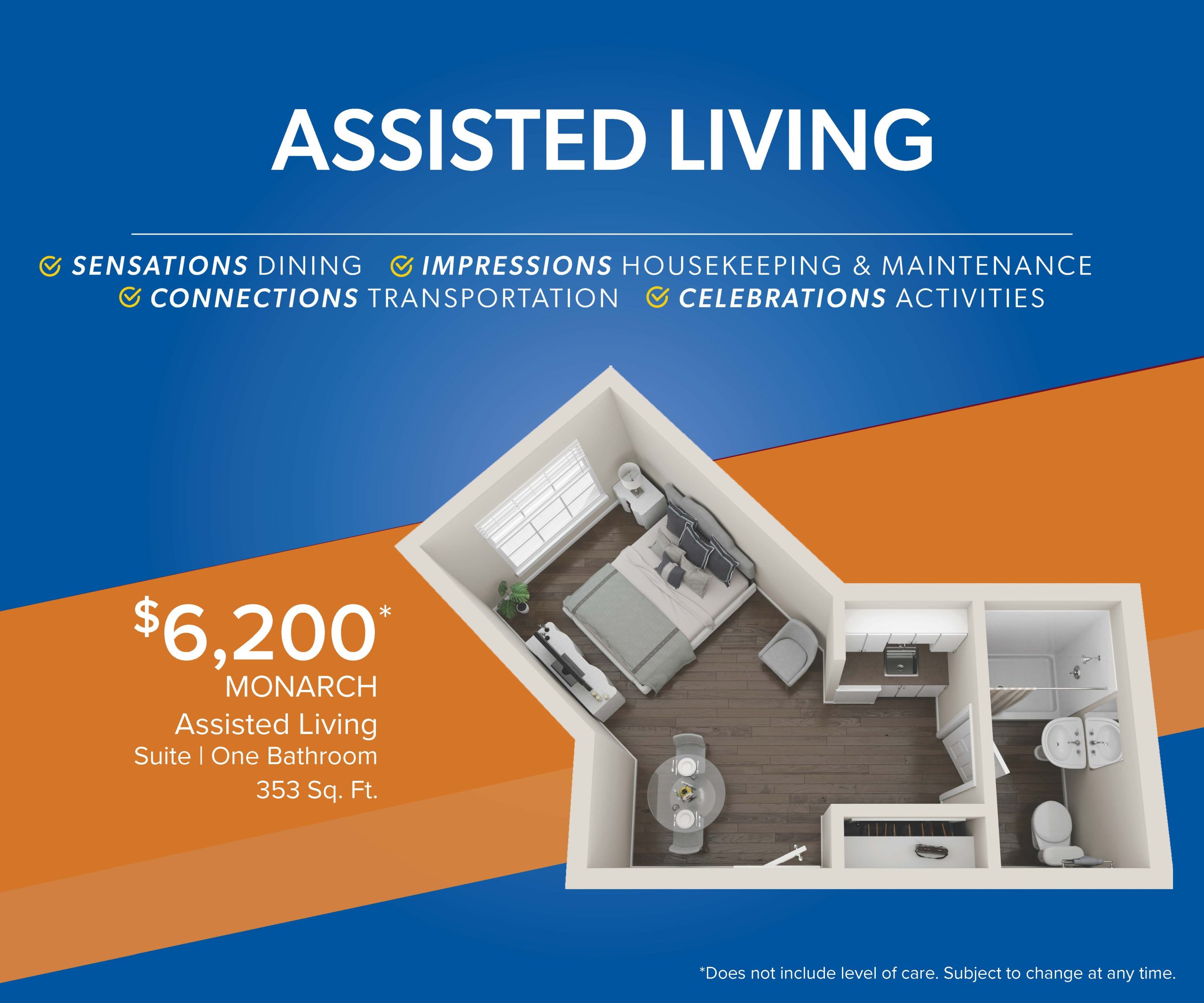 DCAW 0130 Slider Spotlight Pricing Monarch Suite February 2024 Assisted Living Only