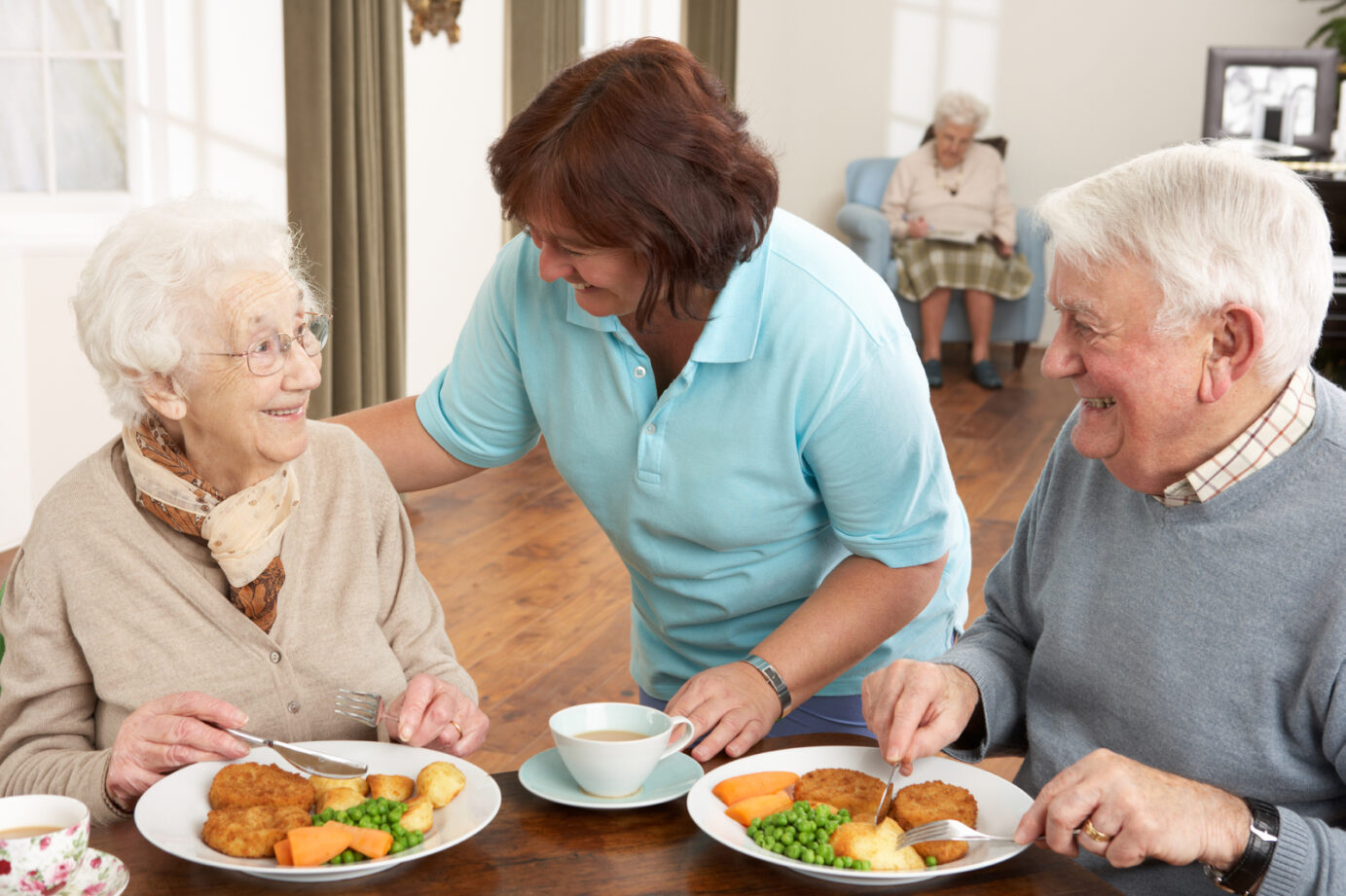 senior woman sitting outside